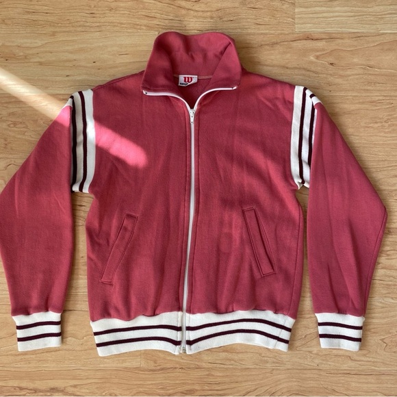1980's Wilson Zip Warm Up Track Jacket Woman’s Size Small Perfect Condition - Picture 2 of 9